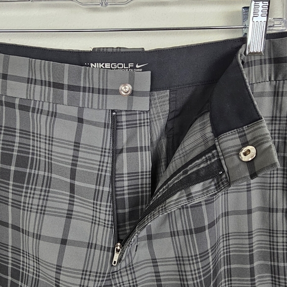 Nike Golf Black & Gray Plaid Shorts - Picture 5 of 7